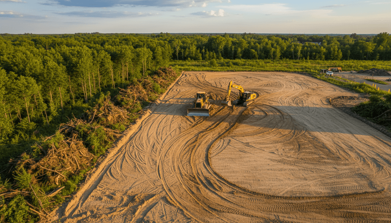 cleared land ready for construction after brush removal